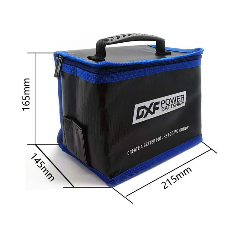 (USA)DXF Fireproof Explosionproof Waterproof Safe Lipo Battery Bag for Lipo Battery Storage Charging Fire and Water Resistant Highly Sturdy Double Zipper Lipo Battery Guard(2 Packs)
