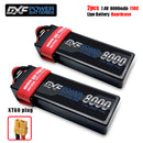 (CN)DXF 2S 8000mAh 7.4V 110C Batteria Lipo ad Alta Capacità Hardcase con XT90 Spina per 1:8 Scala RC Auto, Multi-Rotore RC Aeroplano, RC Elicottero, RC Barca