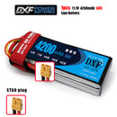 (CN)DXF 3S Lipo Battery 11.1V 60C  4200mAh Soft Case Battery with EC5 XT90 Connector for Car Truck Tank RC Buggy Truggy Racing Hobby