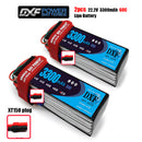 (CN)DXF 6S Lipo Battery 22.2V 60C 3300mAh Soft Case Battery with EC5 XT90 Connector for Car Truck Tank RC Buggy Truggy Racing Hobby