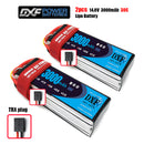 (CN)DXF 4S Lipo Battery 14.8V 30C 3000mAh Soft Case Battery with EC5 XT90 Connector for Car Truck Tank RC Buggy Truggy Racing Hobby