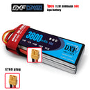 (CN)DXF 3S Lipo Battery 11.1V 50C 3800mAh Soft Case Battery with EC5 XT90 Connector for Car Truck Tank RC Buggy Truggy Racing Hobby