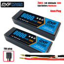 (CN)DXF 4mm 2S 8000mAh 7.6V 130C Batteria Lipo ad Alta Capacità Hardcase con XT90 Spina per 1:8 Scala RC Auto, Multi-Rotore RC Aeroplano, RC Elicottero, RC Barca