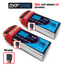 (CN)DXF 4S Lipo Battery 14.8V 50C 3800mAh Soft Case Battery with EC5 XT90 Connector for Car Truck Tank RC Buggy Truggy Racing Hobby