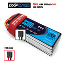 (CN)DXF 4S Lipo Battery 14.8V 50C 3300mAh Soft Case Battery with EC5 XT90 Connector for Car Truck Tank RC Buggy Truggy Racing Hobby