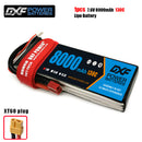 (CN)DXF 2S Lipo Battery 7.6V 130C 8000mAh Soft Case Battery with EC5 XT90 Connector for Car Truck Tank RC Buggy Truggy Racing Hobby