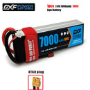 (CN)DXF 2S Lipo Battery 7.4V 100C7000mAh Soft Case Battery with EC5 XT90 Connector for Car Truck Tank RC Buggy Truggy Racing Hobby