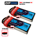 (CN)DXF 2S Lipo Battery 7.4V 50C 6200mAh Soft Case Battery with EC5 XT90 Connector for Car Truck Tank RC Buggy Truggy Racing Hobby