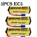 (EU)DXF Lipo Battery 4S 14.8V 6500MAH 100C GoldSeries Graphene lipo Hardcase with EC5 and XT90 Plug for Rc 1/8 1/10 Buggy Truck Car Off-Road Drone