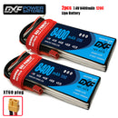 (CN)DXF 2S Lipo Battery 7.4V 120C 8400mAh Soft Case Battery with EC5 XT90 Connector for Car Truck Tank RC Buggy Truggy Racing Hobby