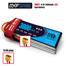 (CN)DXF 3S Lipo Battery 11.1V 50C 3800mAh Soft Case Battery with EC5 XT90 Connector for Car Truck Tank RC Buggy Truggy Racing Hobby