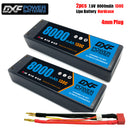 (CN)DXF 4mm 2S 8000mAh 7.6V 130C Batteria Lipo ad Alta Capacità Hardcase con XT90 Spina per 1:8 Scala RC Auto, Multi-Rotore RC Aeroplano, RC Elicottero, RC Barca