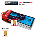 (CN)DXF 3S Lipo Battery 11.1V 50C  6200mAh Soft Case Battery with EC5 XT90 Connector for Car Truck Tank RC Buggy Truggy Racing Hobby