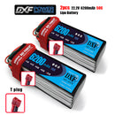 (CN)DXF 6S Lipo Battery 22.2V 50C 6200mAh Soft Case Battery with EC5 XT90 Connector for Car Truck Tank RC Buggy Truggy Racing Hobby