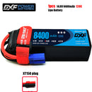 (CN)DXF 4S Lipo Battery 14.8V 120C 8400mAh Soft Case Battery with EC5 XT90 Connector for Car Truck Tank RC Buggy Truggy Racing Hobby
