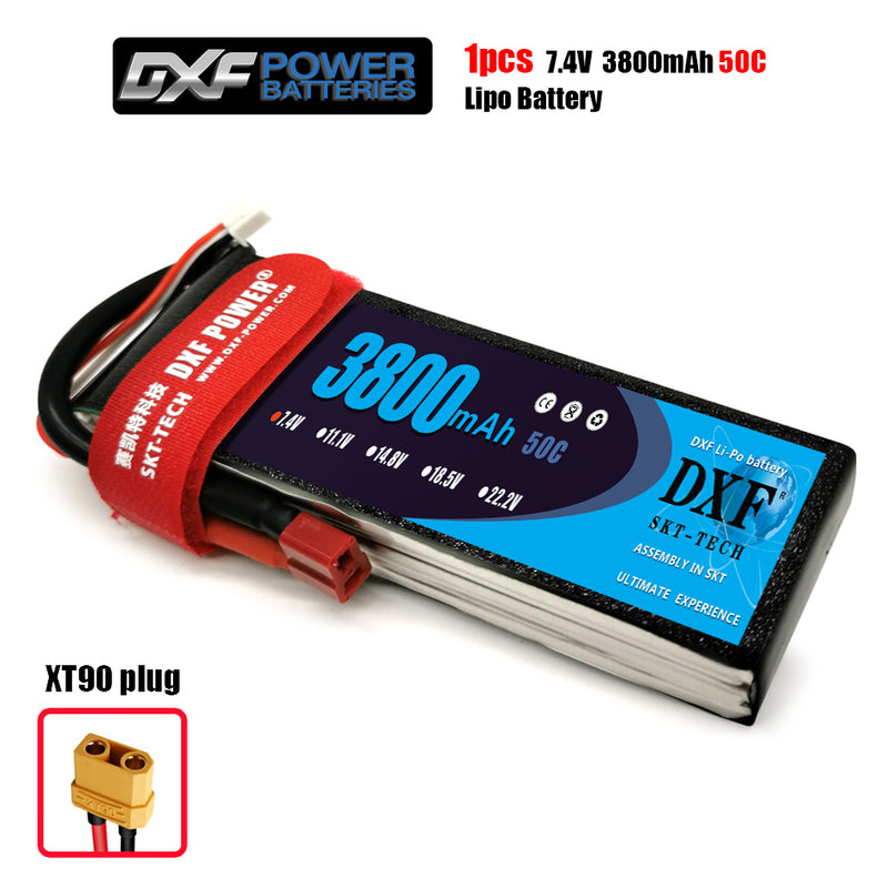DXF Lipo Battery 2S 7.4V 7000mAh 100C/200C Hardcase Battery