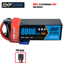 (CN)DXF 4S Lipo Battery 15.2V 130C 8000mAh Soft Case Battery with EC5 XT90 Connector for Car Truck Tank RC Buggy Truggy Racing Hobby