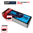 (CN)DXF 4S Lipo Battery 14.8V 100C 6500mAh Soft Case Battery with EC5 XT90 Connector for Car Truck Tank RC Buggy Truggy Racing Hobby