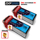 (CN)DXF 6S Lipo Battery 22.2V 60C 3500mAh Soft Case Battery with EC5 XT90 Connector for Car Truck Tank RC Buggy Truggy Racing Hobby