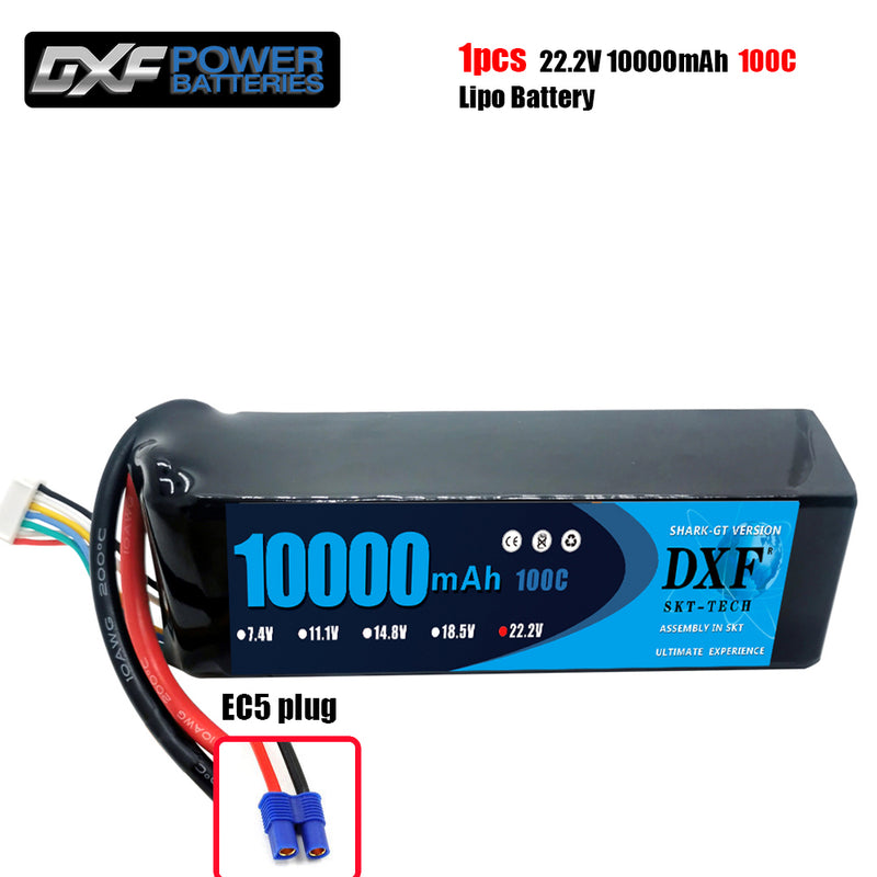 (CN)DXF 4S Lipo Battery 14.8V 100C7000mAh Soft Case Battery with EC5 XT90 Connector for Car Truck Tank RC Buggy Truggy Racing Hobby