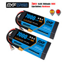 (ES)DXF Lipo Battery 4S 14.8V 7000mAh 100C/200C HardCase Lipo Battery for RC HPI HSP 1/8 1/10 Buggy RC Car Truck