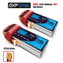 (CN)DXF 4S Lipo Battery 14.8V 100C 3800mAh Soft Case Battery with EC5 XT90 Connector for Car Truck Tank RC Buggy Truggy Racing Hobby