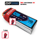 (CN)DXF 4S Lipo Battery 14.8V 50C 6200mAh Soft Case Battery with EC5 XT90 Connector for Car Truck Tank RC Buggy Truggy Racing Hobby