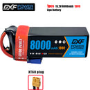 (CN)DXF 4S Lipo Battery 15.2V 130C 8000mAh Soft Case Battery with EC5 XT90 Connector for Car Truck Tank RC Buggy Truggy Racing Hobby