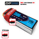 (CN)DXF 4S Lipo Battery 14.8V 50C 3500mAh Soft Case Battery with EC5 XT90 Connector for Car Truck Tank RC Buggy Truggy Racing Hobby