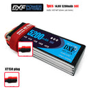 (CN)DXF 4S Lipo Battery 14.8V 80C 5200mAh Soft Case Battery with EC5 XT90 Connector for Car Truck Tank RC Buggy Truggy Racing Hobby