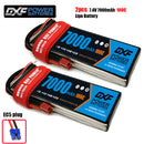 (CN)DXF 2S Lipo Battery 7.4V 100C7000mAh Soft Case Battery with EC5 XT90 Connector for Car Truck Tank RC Buggy Truggy Racing Hobby