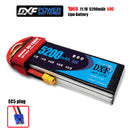 (CN)DXF 3S Lipo Battery 11.1V 50C 5200mAh Soft Case Battery with EC5 XT90 Connector for Car Truck Tank RC Buggy Truggy Racing Hobby