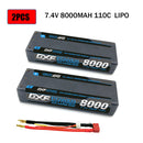 (CN)DXF 4mm 2S 8000mAh 7.4V 110C Batteria Lipo ad Alta Capacità Hardcase con XT90 Spina per 1:8 Scala RC Auto, Multi-Rotore RC Aeroplano, RC Elicottero, RC Barca