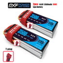 (CN)DXF 4S Lipo Battery 14.8V 100C 3500mAh Soft Case Battery with EC5 XT90 Connector for Car Truck Tank RC Buggy Truggy Racing Hobby