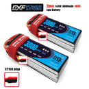 (CN)DXF 4S Lipo Battery 14.8V 100C 3800mAh Soft Case Battery with EC5 XT90 Connector for Car Truck Tank RC Buggy Truggy Racing Hobby