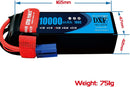 (CN)DXF 4S Lipo Battery 14.8V 10000mAh 100C 200C Deans/T XT90 EC5 for RC 1/8 1/10 Car Truck Tank Models XXMAX 8S Arrama