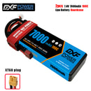 (CN)DXF 2S 7000mAh 7.4V 100C Batteria Lipo ad Alta Capacità Hardcase con XT90 Spina per 1:8 Scala RC Auto, Multi-Rotore RC Aeroplano, RC Elicottero, RC Barca