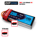 (CN)DXF 3S Lipo Battery 11.1V 50C 3300mAh Soft Case Battery with EC5 XT90 Connector for Car Truck Tank RC Buggy Truggy Racing Hobby