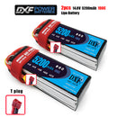 (CN)DXF 4S Lipo Battery 14.8V 100C 5200mAh Soft Case Battery with EC5 XT90 Connector for Car Truck Tank RC Buggy Truggy Racing Hobby