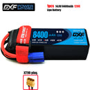 (CN)DXF 4S Lipo Battery 14.8V 120C 8400mAh Soft Case Battery with EC5 XT90 Connector for Car Truck Tank RC Buggy Truggy Racing Hobby