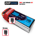 (CN)DXF 4S Lipo Battery 14.8V 60C 3800mAh Soft Case Battery with EC5 XT90 Connector for Car Truck Tank RC Buggy Truggy Racing Hobby