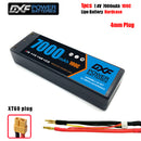 (CN)DXF 4mm 2S 7000mAh 7.4V 100C Batteria Lipo ad Alta Capacità Hardcase con XT90 Spina per 1:8 Scala RC Auto, Multi-Rotore RC Aeroplano, RC Elicottero, RC Barca