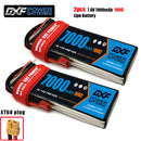(CN)DXF 2S Lipo Battery 7.4V 100C7000mAh Soft Case Battery with EC5 XT90 Connector for Car Truck Tank RC Buggy Truggy Racing Hobby