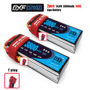 (CN)DXF 4S Lipo Battery 14.8V 100C 3800mAh Soft Case Battery with EC5 XT90 Connector for Car Truck Tank RC Buggy Truggy Racing Hobby