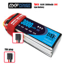 (CN)DXF 4S Lipo Battery 14.8V 30C 3000mAh Soft Case Battery with EC5 XT90 Connector for Car Truck Tank RC Buggy Truggy Racing Hobby