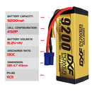 (CN)DXF High Voltage 4S 9200 mAh 15,2 V 130C Batteria Lipo ad Alta Capacità Hardcase con XT90 Spina per 1:8 Scala RC Auto, Multi-Rotore RC Aeroplano, RC Elicottero, RC Barca
