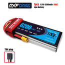 (CN)DXF 3S Lipo Battery 11.1V 100C 6500mAh Soft Case Battery with EC5 XT90 Connector for Car Truck Tank RC Buggy Truggy Racing Hobby