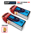 (CN)DXF 4S Lipo Battery 14.8V 100C 3500mAh Soft Case Battery with EC5 XT90 Connector for Car Truck Tank RC Buggy Truggy Racing Hobby
