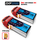 (CN)DXF 4S Lipo Battery 14.8V 100C 5200mAh Soft Case Battery with EC5 XT90 Connector for Car Truck Tank RC Buggy Truggy Racing Hobby