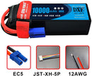 (CN)DXF 4S Lipo Battery 14.8V 10000mAh 100C 200C Deans/T XT90 EC5 for RC 1/8 1/10 Car Truck Tank Models XXMAX 8S Arrama